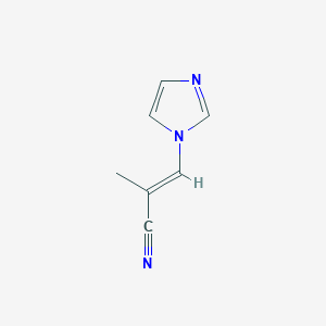 (E)-3-imidazol-1-yl-2-methylprop-2-enenitrile