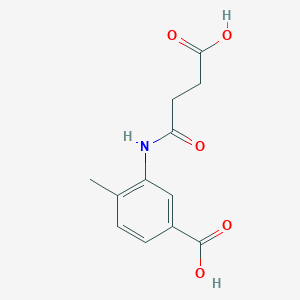 molecular formula C12H13NO5 B4987598 3-(3-Carboxypropanamido)-4-methylbenzoic acid 