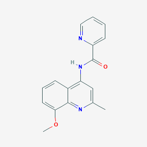 molecular formula C17H15N3O2 B4987711 N-(8-methoxy-2-methylquinolin-4-yl)pyridine-2-carboxamide 