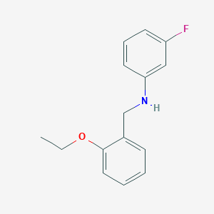 molecular formula C15H16FNO B4987716 N-[(2-ethoxyphenyl)methyl]-3-fluoroaniline 