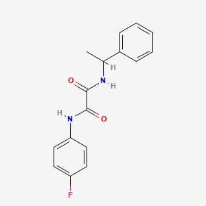 molecular formula C16H15FN2O2 B4987786 N-(4-fluorophenyl)-N'-(1-phenylethyl)oxamide 