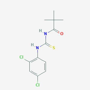 molecular formula C12H14Cl2N2OS B4987807 N-[(2,4-dichlorophenyl)carbamothioyl]-2,2-dimethylpropanamide 