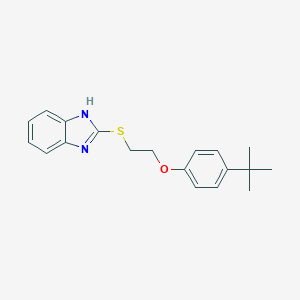 molecular formula C19H22N2OS B498787 2-[2-(4-tert-butylphenoxy)ethylsulfanyl]-1H-benzimidazole 