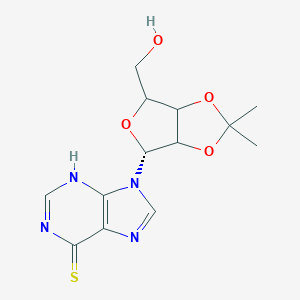 molecular formula C13H16N4O4S B049879 9-[(4S,6R)-6-(hydroxymethyl)-2,2-dimethyl-3a,4,6,6a-tetrahydrofuro[3,4-d][1,3]dioxol-4-yl]-3H-purine-6-thione CAS No. 5856-48-4
