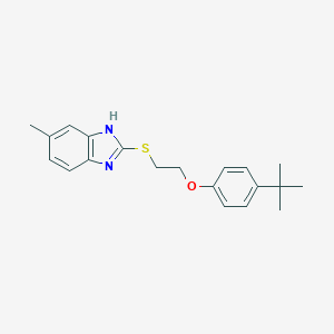 Benzimidazole, 6-methyl-2-[4-(1,1-dimethylethyl)phenoxy]ethylthio-
