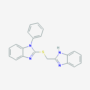 Benzimidazole, 2-(2-benzimidazolylmethylthio)-1-phenyl-