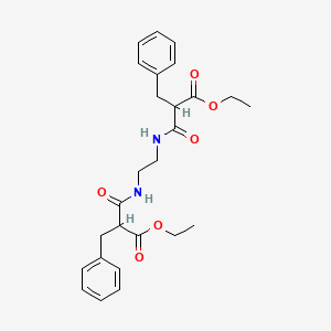 molecular formula C26H32N2O6 B4988122 Ethyl 2-benzyl-3-[2-[(2-benzyl-3-ethoxy-3-oxopropanoyl)amino]ethylamino]-3-oxopropanoate 