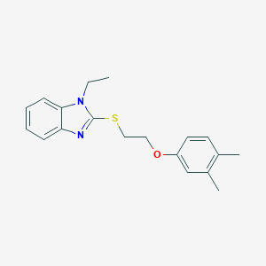 Benzimidazole, 1-ethyl-2-[2-(3,4-dimethylphenoxy)ethylthio]-