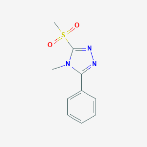 molecular formula C10H11N3O2S B049882 4-Methyl-3-(methylsulfonyl)-5-phenyl-4H-1,2,4-triazole CAS No. 116850-44-3
