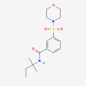 molecular formula C16H24N2O4S B4988211 N-(2-methylbutan-2-yl)-3-(morpholine-4-sulfonyl)benzamide 