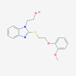 2-{2-[2-(2-Methoxy-phenoxy)-ethylsulfanyl]-benzoimidazol-1-yl}-ethanol