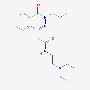 molecular formula C19H28N4O2 B4988254 N-[2-(diethylamino)ethyl]-2-(4-oxo-3-propylphthalazin-1-yl)acetamide 