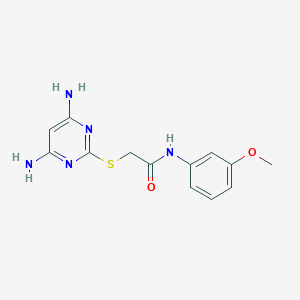 2-(4,6-diaminopyrimidin-2-yl)sulfanyl-N-(3-methoxyphenyl)acetamide