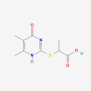 2-(5,6-Dimethyl-4-oxo-1,4-dihydro-pyrimidin-2-yl-sulfanyl)-propionic acid