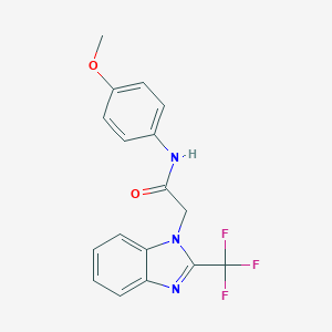 N-(4-methoxyphenyl)-2-[2-(trifluoromethyl)-1H-benzimidazol-1-yl]acetamide