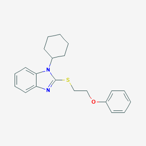 2-[(1-cyclohexyl-1H-benzimidazol-2-yl)sulfanyl]ethyl phenyl ether