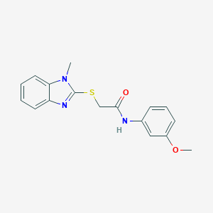 N-(3-methoxyphenyl)-2-[(1-methyl-1H-benzimidazol-2-yl)thio]acetamide