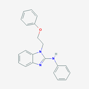 molecular formula C21H19N3O B498846 N-[1-(2-phenoxyethyl)-1H-benzimidazol-2-yl]-N-phenylamine 