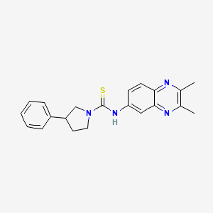 molecular formula C21H22N4S B4988474 N-(2,3-dimethylquinoxalin-6-yl)-3-phenylpyrrolidine-1-carbothioamide 