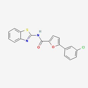 molecular formula C18H11ClN2O2S B4988530 N-(1,3-benzothiazol-2-yl)-5-(3-chlorophenyl)furan-2-carboxamide 