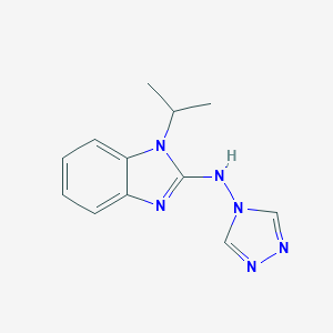 molecular formula C12H14N6 B498862 N-(1-ISOPROPYL-1H-1,3-BENZIMIDAZOL-2-YL)-N-(4H-1,2,4-TRIAZOL-4-YL)AMINE 