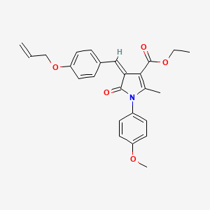 molecular formula C25H25NO5 B4988699 ethyl (4Z)-1-(4-methoxyphenyl)-2-methyl-5-oxo-4-[(4-prop-2-enoxyphenyl)methylidene]pyrrole-3-carboxylate 