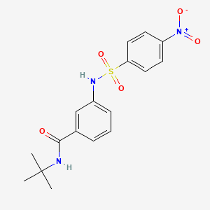 molecular formula C17H19N3O5S B4988739 N-tert-butyl-3-{[(4-nitrophenyl)sulfonyl]amino}benzamide 