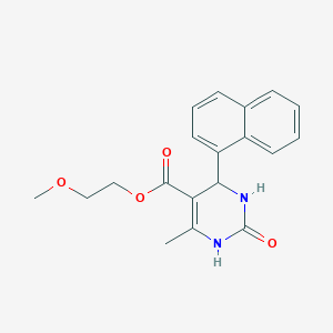 molecular formula C19H20N2O4 B4988757 2-Methoxyethyl 6-methyl-4-(naphthalen-1-yl)-2-oxo-1,2,3,4-tetrahydropyrimidine-5-carboxylate 