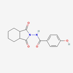 molecular formula C15H16N2O4 B4988779 N-(1,3-dioxo-3a,4,5,6,7,7a-hexahydroisoindol-2-yl)-4-hydroxybenzamide 