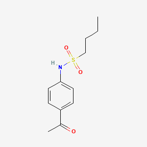 molecular formula C12H17NO3S B4988817 N-(4-acetylphenyl)butane-1-sulfonamide 