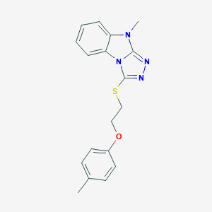9-methyl-3-{[2-(4-methylphenoxy)ethyl]thio}-9H-[1,2,4]triazolo[4,3-a]benzimidazole