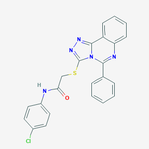 molecular formula C23H16ClN5OS B498887 N-(4-chlorophenyl)-2-[(5-phenyl[1,2,4]triazolo[4,3-c]quinazolin-3-yl)sulfanyl]acetamide 