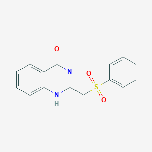 molecular formula C15H12N2O3S B498889 2-[(Phenylsulfonyl)methyl]-4-quinazolinol CAS No. 126718-71-6