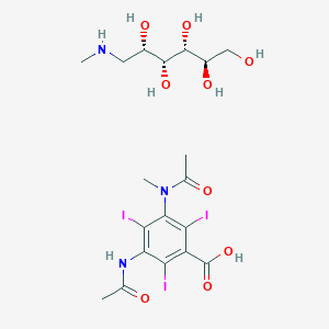 molecular formula C19H28I3N3O9 B049889 Meglumine metrizoate CAS No. 7241-11-4