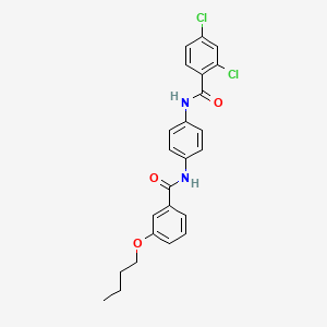molecular formula C24H22Cl2N2O3 B4988930 N-[4-[(3-butoxybenzoyl)amino]phenyl]-2,4-dichlorobenzamide 