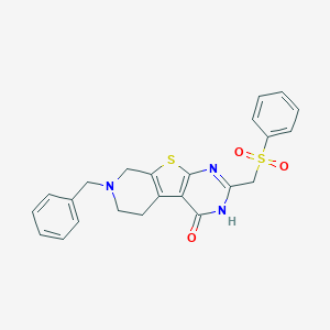 7-benzyl-2-[(phenylsulfonyl)methyl]-5,6,7,8-tetrahydropyrido[4',3':4,5]thieno[2,3-d]pyrimidin-4(3H)-one