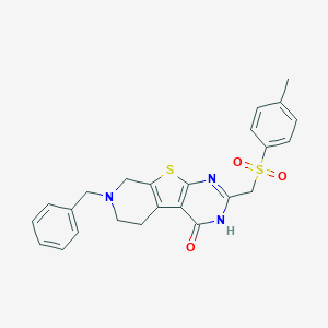 7-benzyl-2-{[(4-methylphenyl)sulfonyl]methyl}-5,6,7,8-tetrahydropyrido[4',3':4,5]thieno[2,3-d]pyrimidin-4(3H)-one