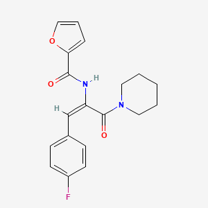 molecular formula C19H19FN2O3 B4989004 N-[(E)-1-(4-fluorophenyl)-3-oxo-3-piperidin-1-ylprop-1-en-2-yl]furan-2-carboxamide 