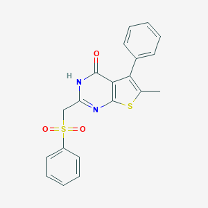 6-methyl-5-phenyl-2-[(phenylsulfonyl)methyl]thieno[2,3-d]pyrimidin-4(3H)-one