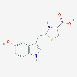 molecular formula C13H14N2O3S B049891 2-[(5-Hydroxy-1h-indol-3-yl)methyl]-1,3-thiazolidine-4-carboxylic acid CAS No. 121514-30-5