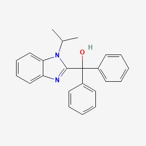 molecular formula C23H22N2O B4989257 DIPHENYL[1-(PROPAN-2-YL)-1H-1,3-BENZODIAZOL-2-YL]METHANOL 