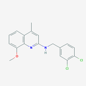 molecular formula C18H16Cl2N2O B4989372 N-[(3,4-dichlorophenyl)methyl]-8-methoxy-4-methylquinolin-2-amine 