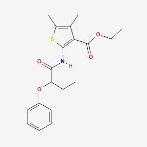 molecular formula C19H23NO4S B4989405 ethyl 4,5-dimethyl-2-(2-phenoxybutanamido)thiophene-3-carboxylate 