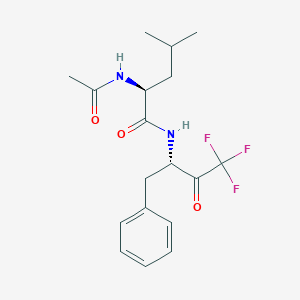 molecular formula C18H23F3N2O3 B049895 N-Acetyl-leucyl-phenylalanyl trifluoromethyl ketone CAS No. 113215-69-3