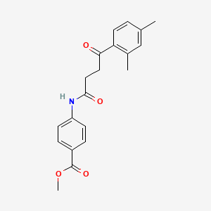 molecular formula C20H21NO4 B4989529 Methyl 4-[[4-(2,4-dimethylphenyl)-4-oxobutanoyl]amino]benzoate 
