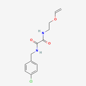 molecular formula C13H15ClN2O3 B4989543 N'-[(4-chlorophenyl)methyl]-N-(2-ethenoxyethyl)oxamide 