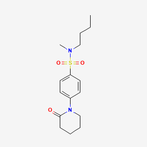 molecular formula C16H24N2O3S B4989561 N-butyl-N-methyl-4-(2-oxopiperidin-1-yl)benzenesulfonamide 