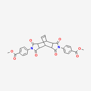 molecular formula C28H22N2O8 B4989642 dimethyl 4,4'-(1,3,5,7-tetraoxooctahydro-4,8-ethenopyrrolo[3,4-f]isoindole-2,6(1H,3H)-diyl)dibenzoate 
