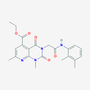 molecular formula C22H24N4O5 B4989832 ETHYL 3-{[(2,3-DIMETHYLPHENYL)CARBAMOYL]METHYL}-1,7-DIMETHYL-2,4-DIOXO-1H,2H,3H,4H-PYRIDO[2,3-D]PYRIMIDINE-5-CARBOXYLATE 