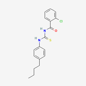 molecular formula C18H19ClN2OS B4990041 N-[(4-butylphenyl)carbamothioyl]-2-chlorobenzamide 